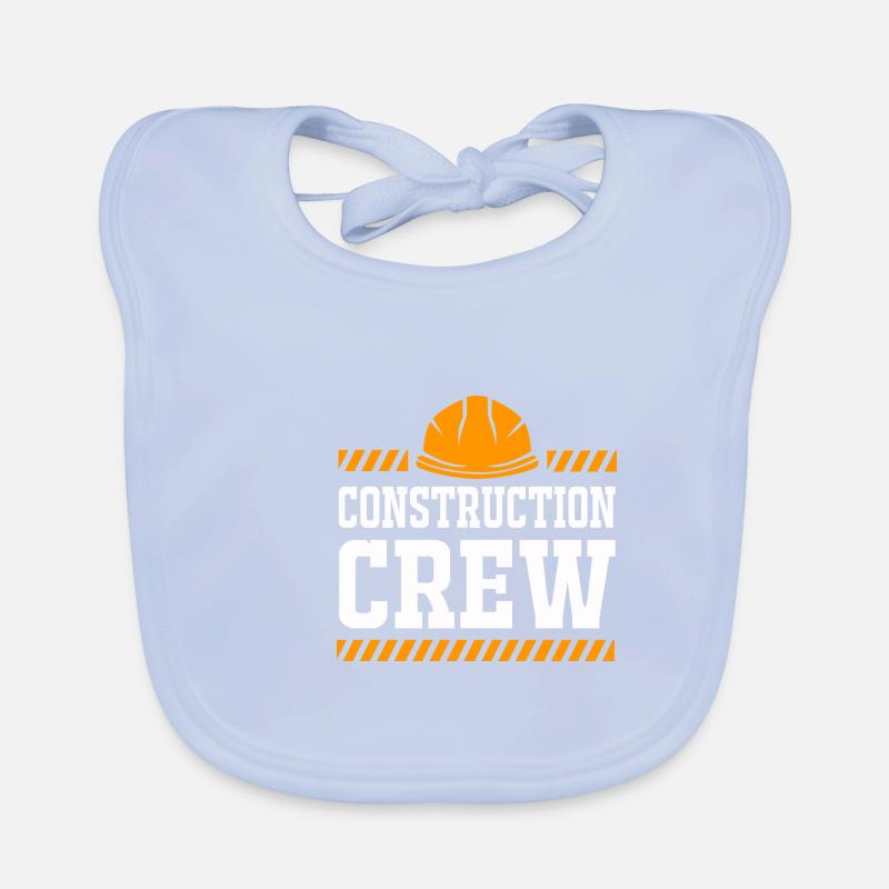 Construction worker construction site Organic Baby Bibs