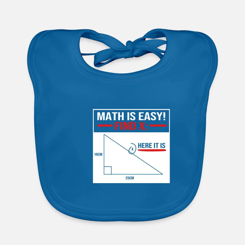 Mathematik - Baby Bio-Lätzchen - Pfauenblau