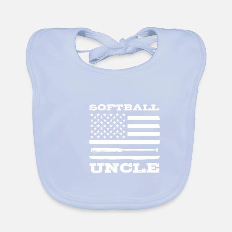 Softball Softball Player Uncle Organic Baby Bibs