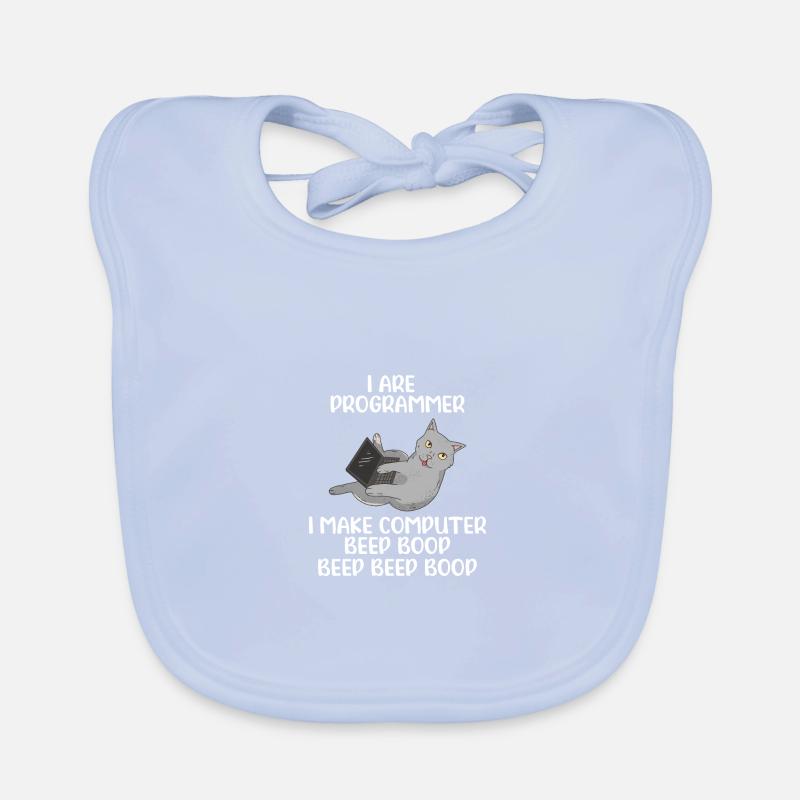 I Are Programmer I Make Computer Beep Bop Coder So Baby Bio-Lätzchen