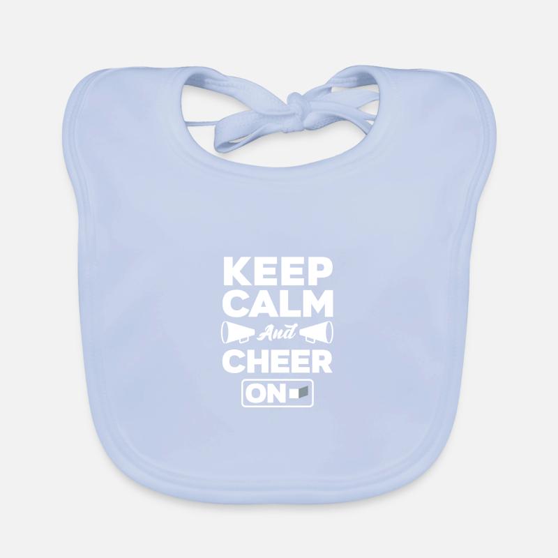 Keep Calm And Cheer On Gymnast Cheerleader Cheerle Baby Bio-Lätzchen