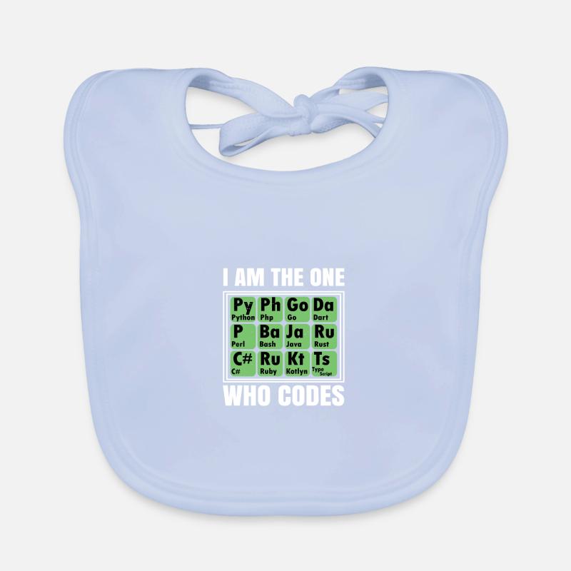 I Am The One Who Codes Programming Programmer Nerd Baby Bio-Lätzchen