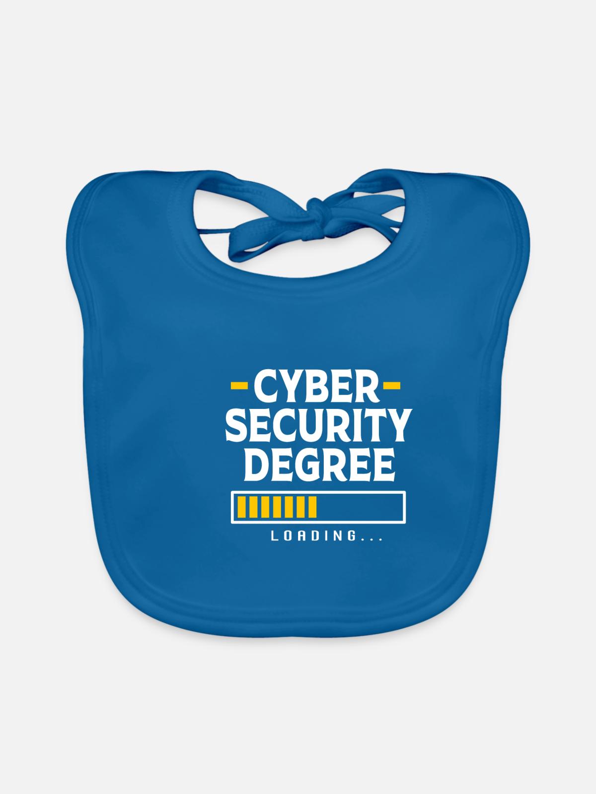 Cybersecurity Cyber Programmierer Hacker - Baby Bio-Lätzchen - Pfauenblau - Vorne