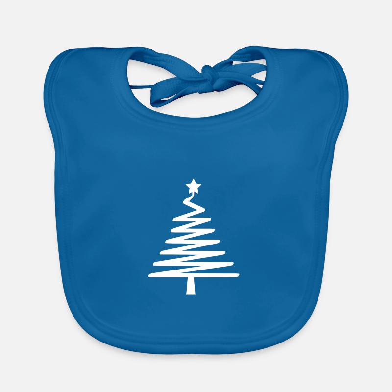 Weihnachtsbaum modern [white] Baby Bio-Lätzchen