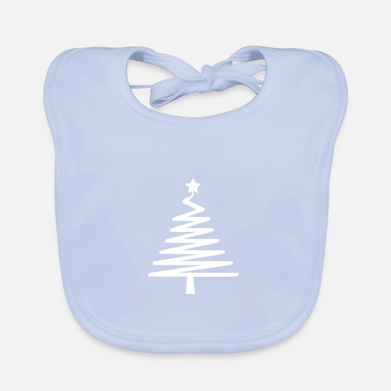 Weihnachtsbaum modern [white] Baby Bio-Lätzchen