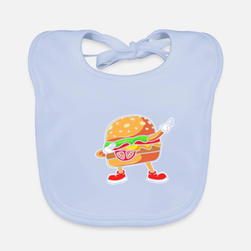 Cheeseburger Organic Baby Bibs