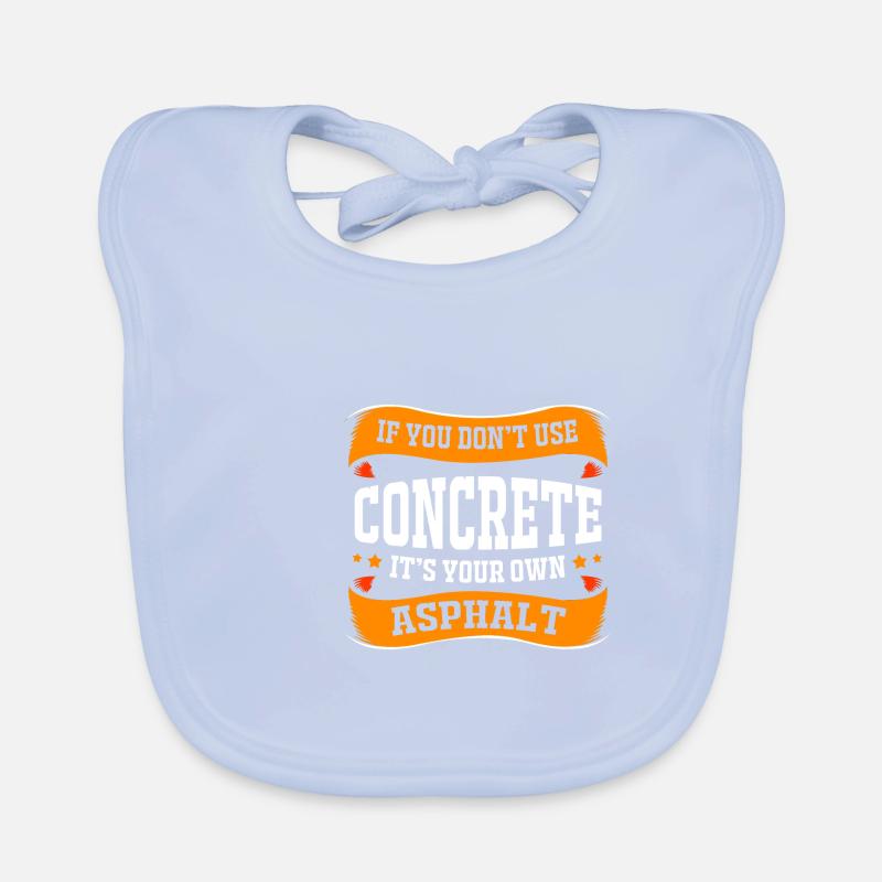 Bauarbeiter Baustelle Baby Bio-Lätzchen