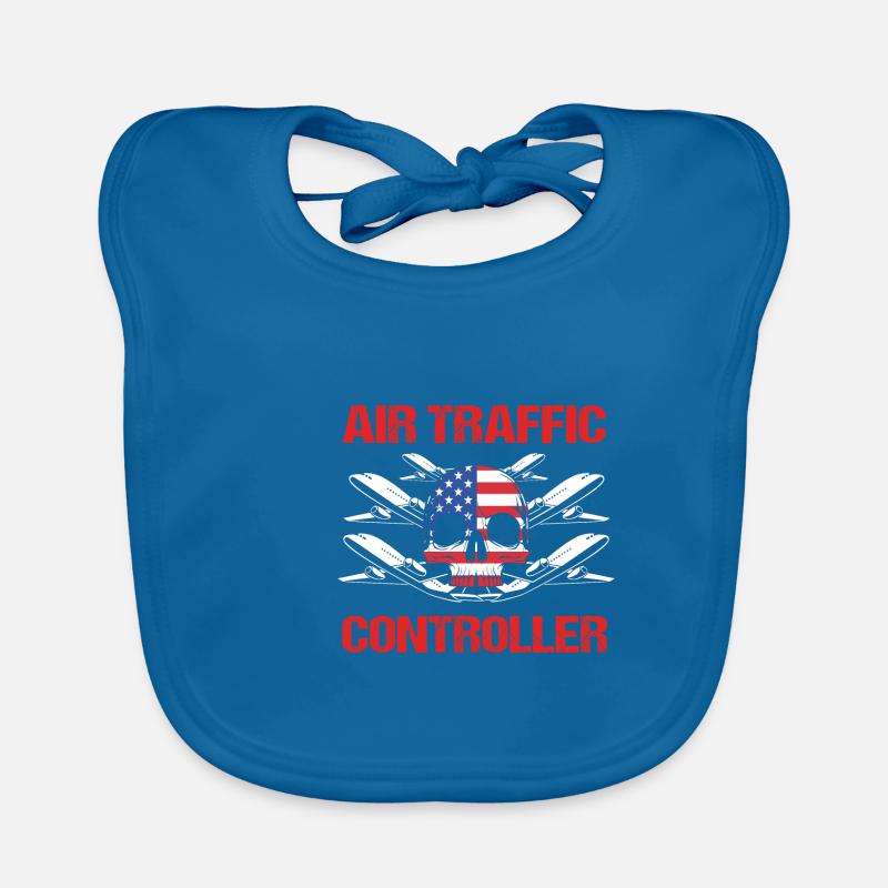 Air traffic controller Organic Baby Bibs