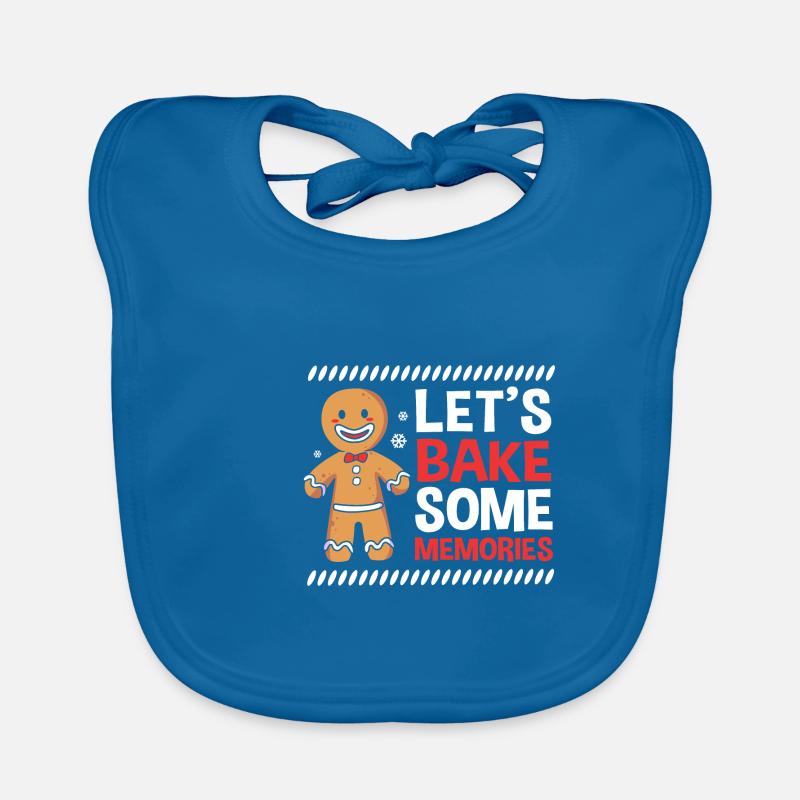 Gingerbread Man Gingerbread Heart Gingerbread Snacking Organic Baby Bibs