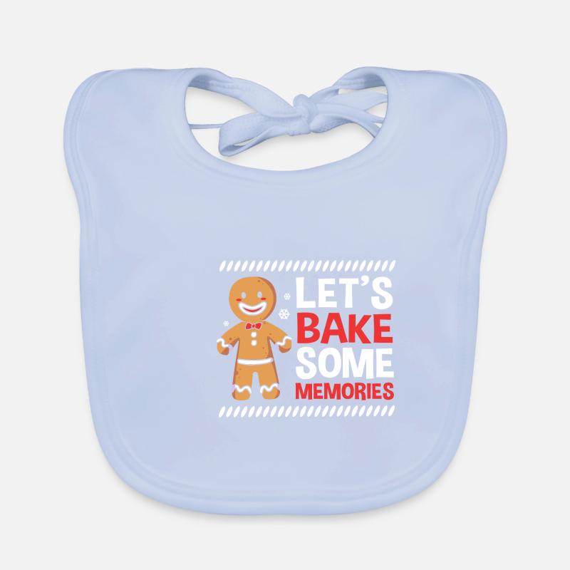 Gingerbread Man Gingerbread Heart Gingerbread Snacking Organic Baby Bibs