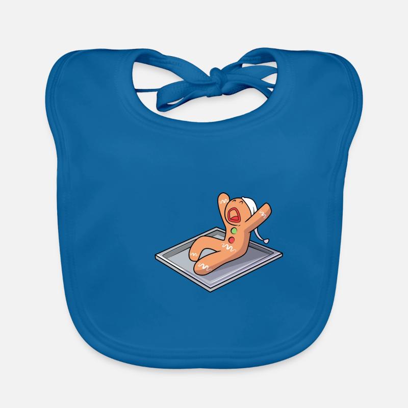 Gingerbread Man Gingerbread Heart Gingerbread Snacking Organic Baby Bibs