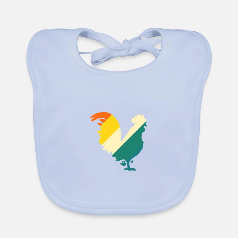Chicken Rooster Organic Baby Bibs