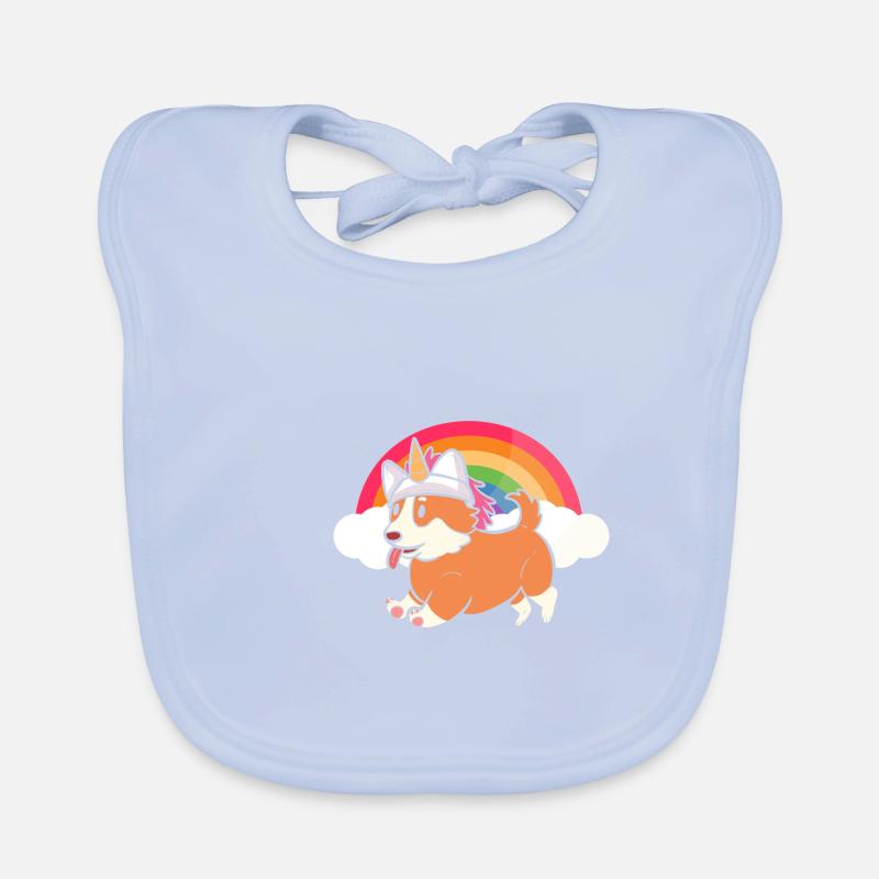 Licorne Corgi Bavoir bio Bébé