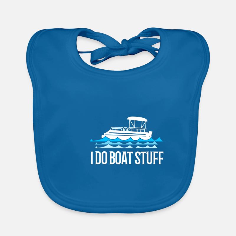 Pontonboot Boot Boote - Baby Bio-Lätzchen - Pfauenblau