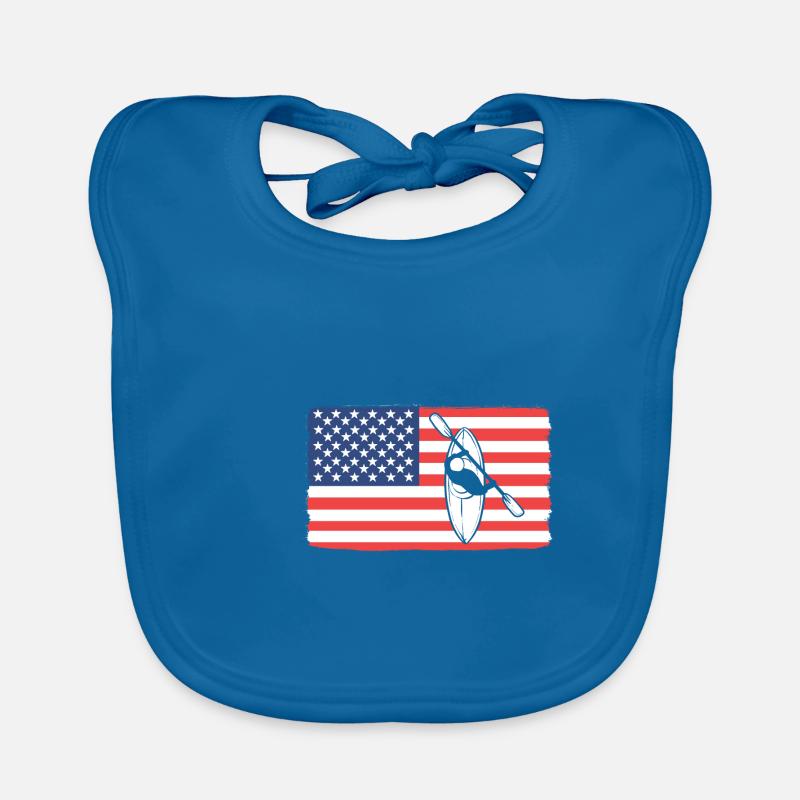 Kayak Kayak - Bavoir bio Bébé - bleu paon