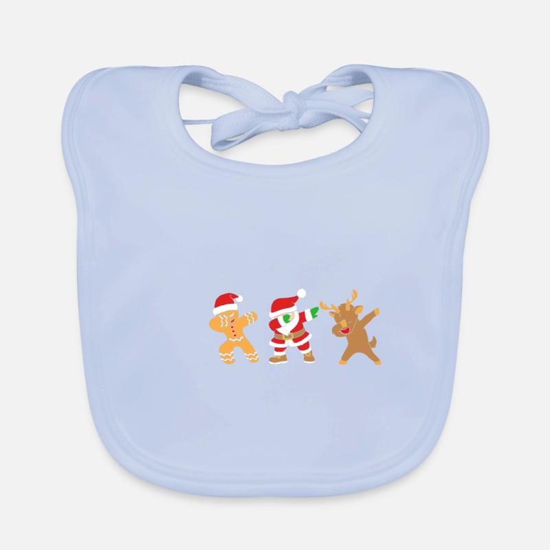 Gingerbread Man Gingerbread Heart Gingerbread Snacking Organic Baby Bibs