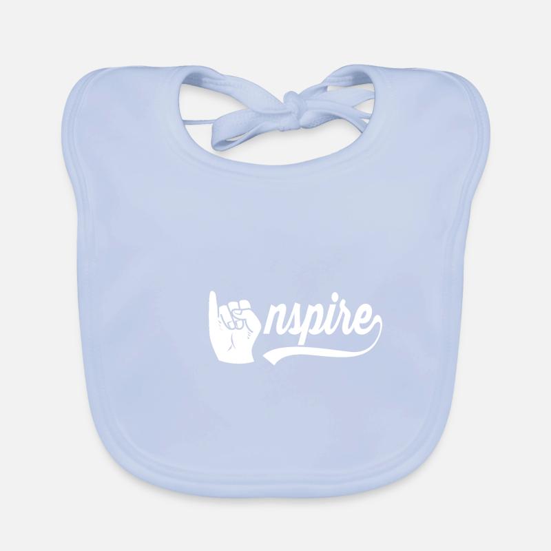 Sign language sign ASL deaf Organic Baby Bibs