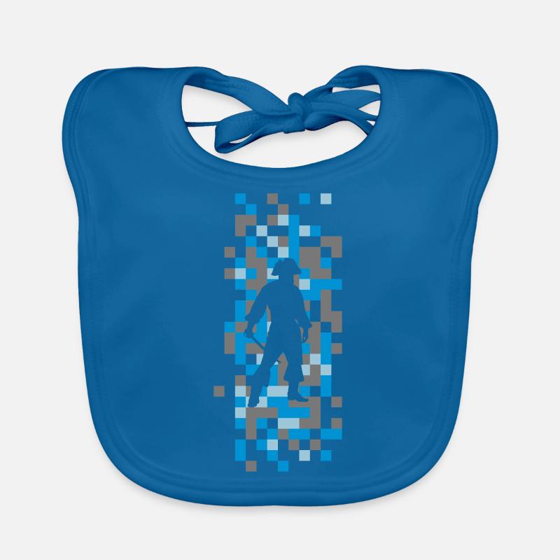 pirate tile pattern abstract motif graphic gift Organic Baby Bibs