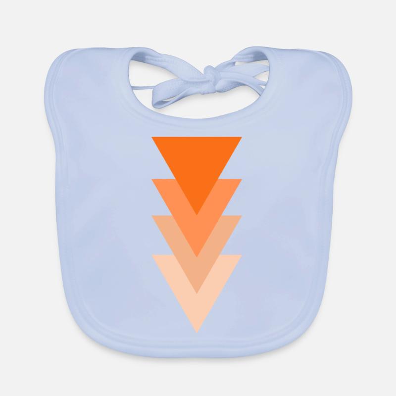 triangle de nuances de la couleur orange Bavoir bio Bébé