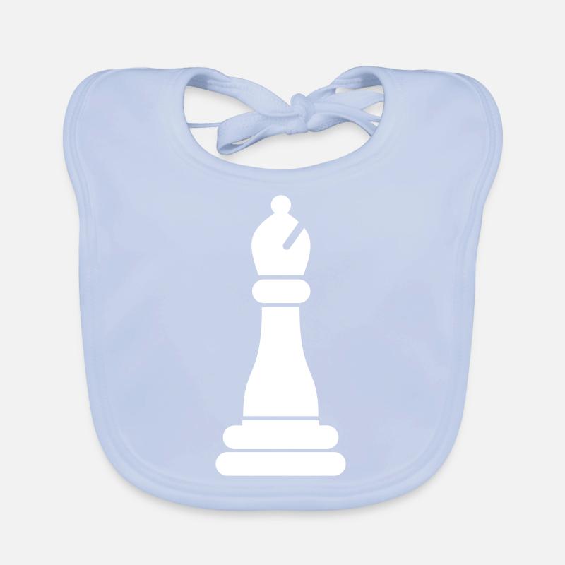 Schachfigur symbol Baby Bio-Lätzchen