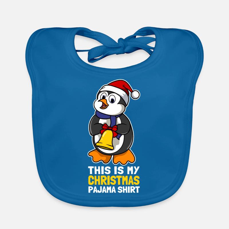C’est ma chemise de pyjama de Noël Mignon Pingouin Bavoir bio Bébé