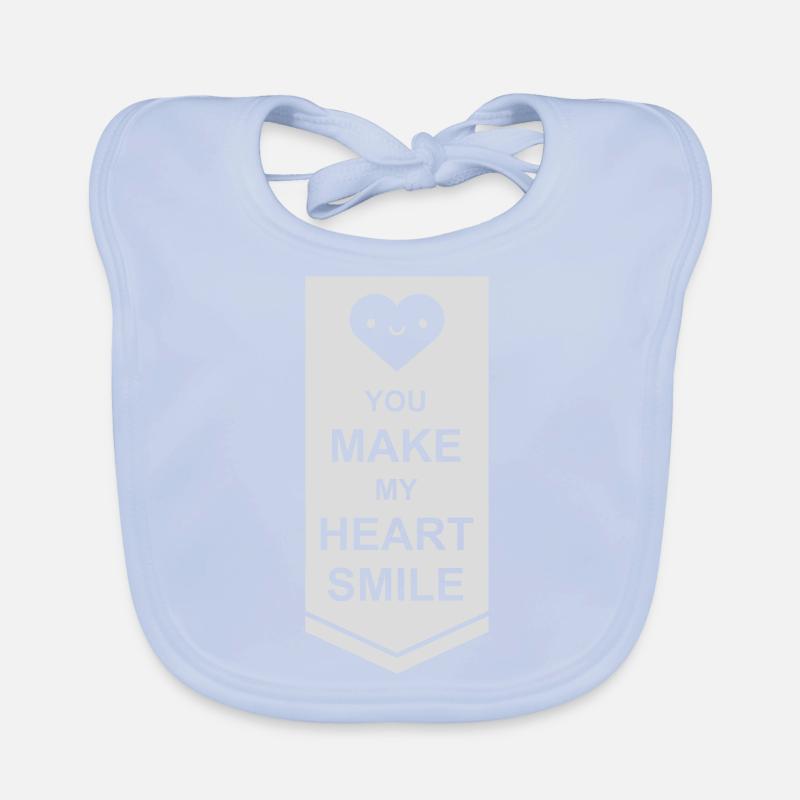 make my heart smile Organic Baby Bibs