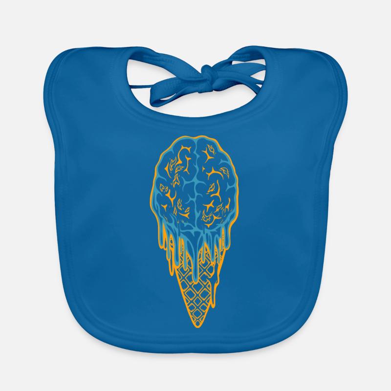 Scary Ice Cream Cone Zombie Brain Organic Baby Bibs