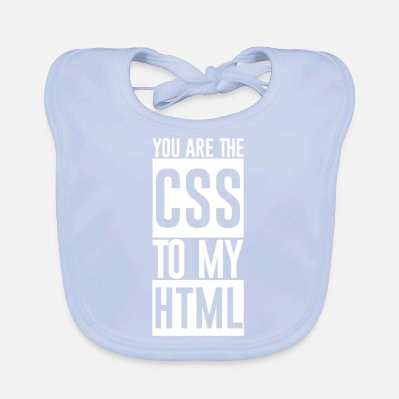 You Are The CSS To My HTML Organic Baby Bibs