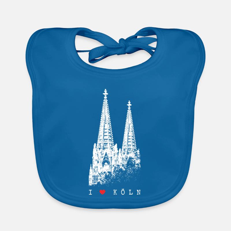 J’adore Cologne Cologne Skyline Cathédrale de Cologne Silhouette Bavoir bio Bébé