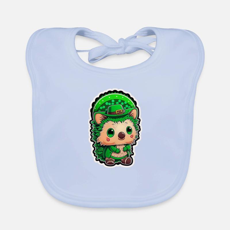 Hérisson costume st patrick kawaii drôle Bavoir bio Bébé