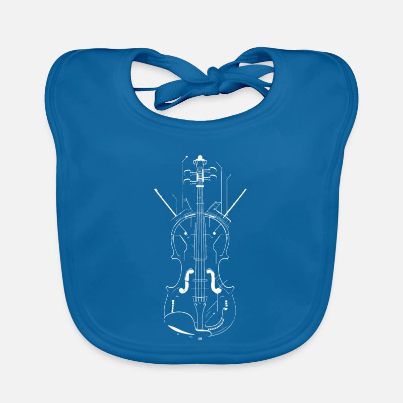 Dessin au trait du violon Bavoir bio Bébé