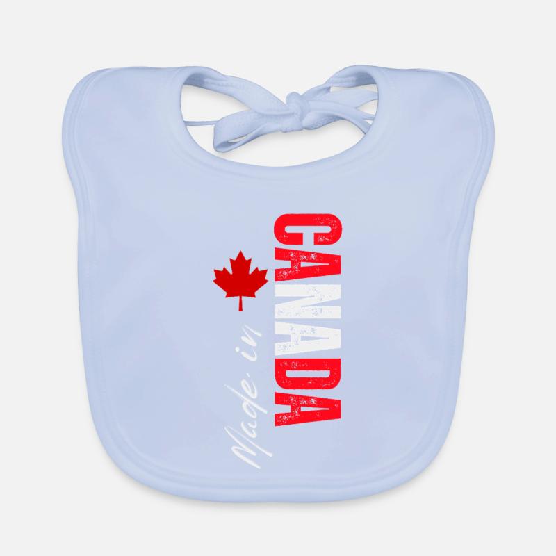Made in Canada, vertical design Organic Baby Bibs