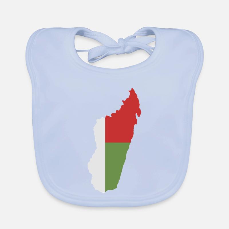 Carte de Madagascar avec drapeau Bavoir bio Bébé