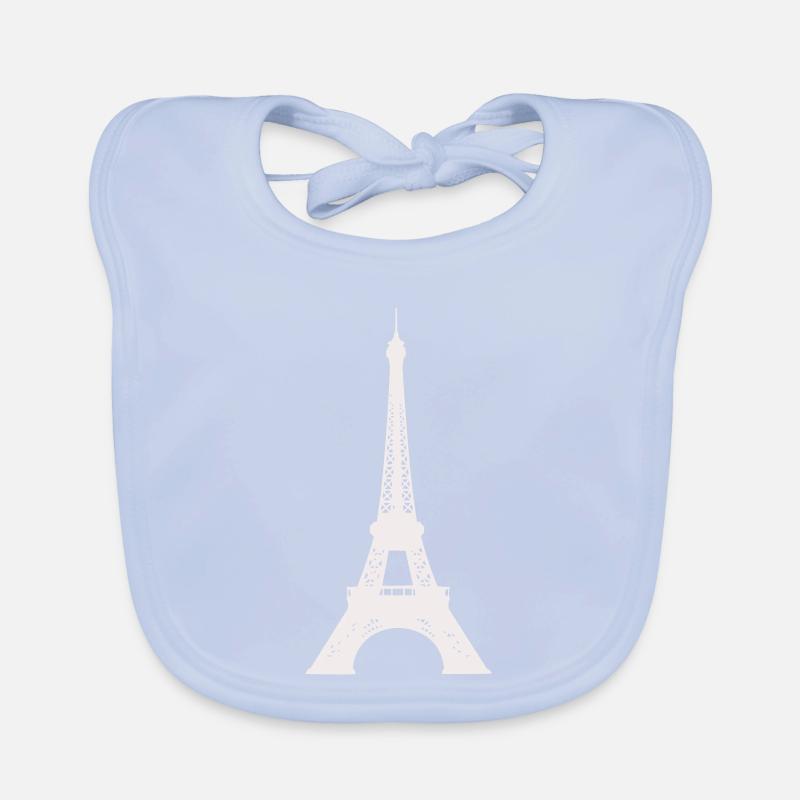 Eiffelturm Silhouette Druck Baby Bio-Lätzchen