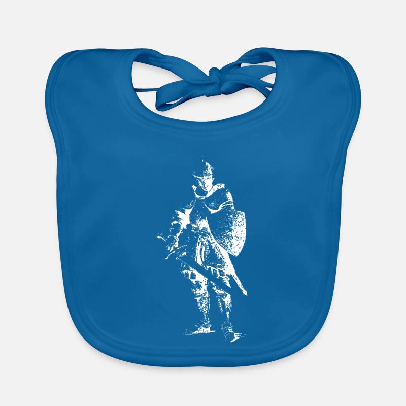Iron Knight Silhouette Organic Baby Bibs