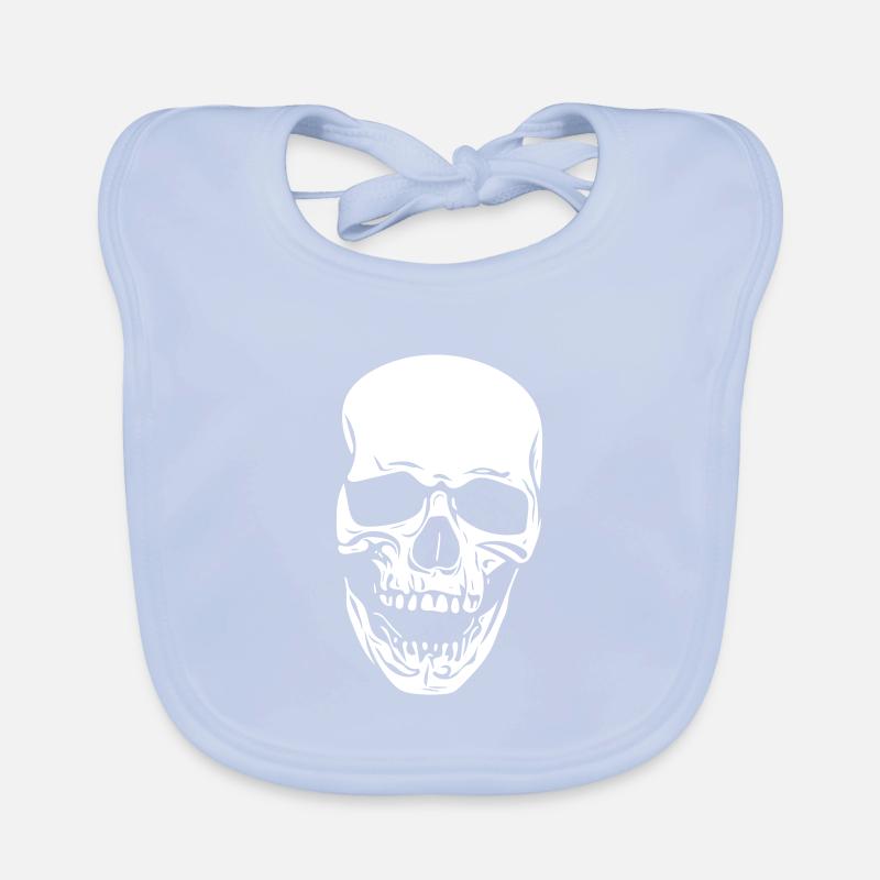 Vintage grinning Vector skull Organic Baby Bibs