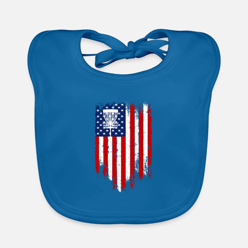 Scheibengolf Scheibengolfer American Falg Patriot Baby Bio-Lätzchen