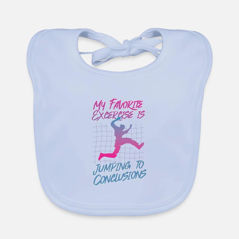 Exercice préféré : Sauter aux conclusions : le motif de la vache Bavoir bio Bébé