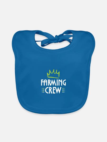 Farming Crew - Baby Bio-Lätzchen - Pfauenblau