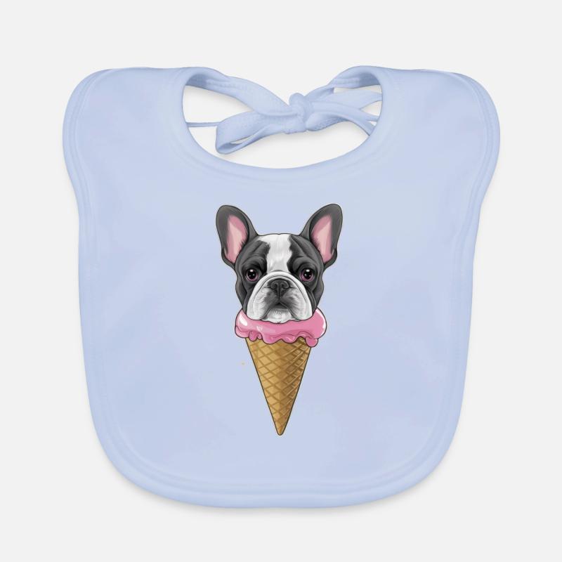 Bouledogue français comme glace gaufrée Bavoir bio Bébé
