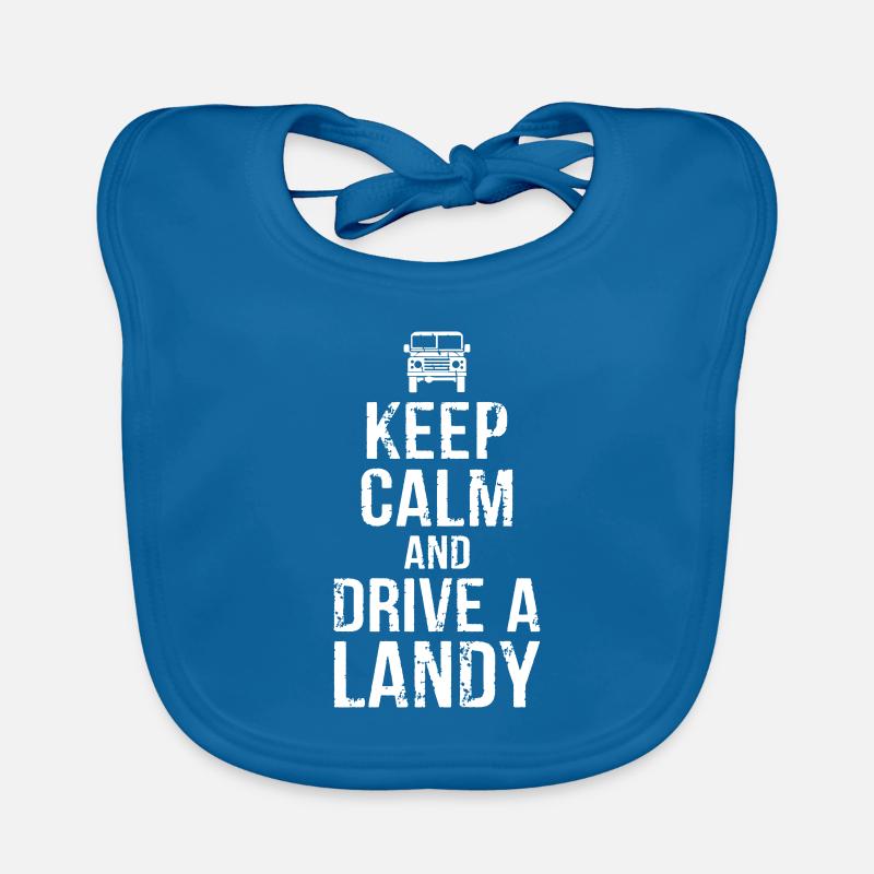 Keep calm and drive Landy Organic Baby Bibs