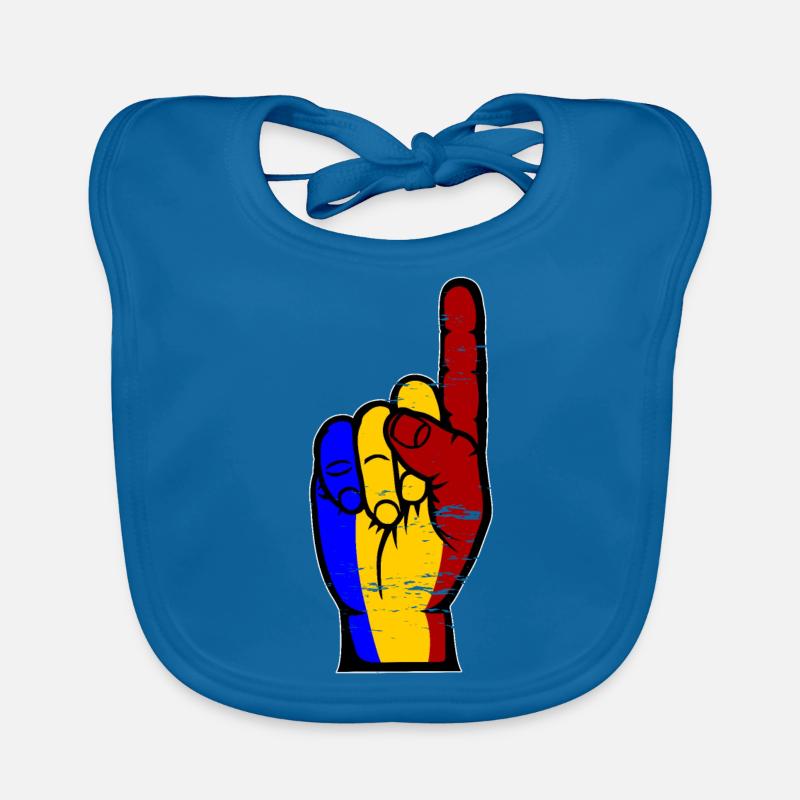 Drapeau de la Roumanie numéro 1 utilisé Bavoir bio Bébé