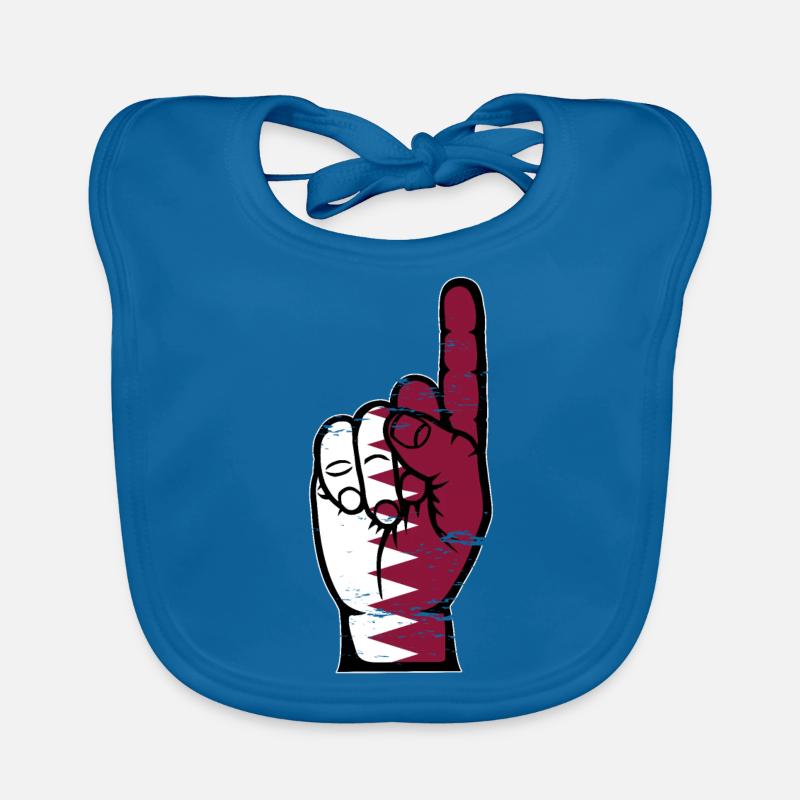 Drapeau du Qatar numéro 1 utilisé Bavoir bio Bébé