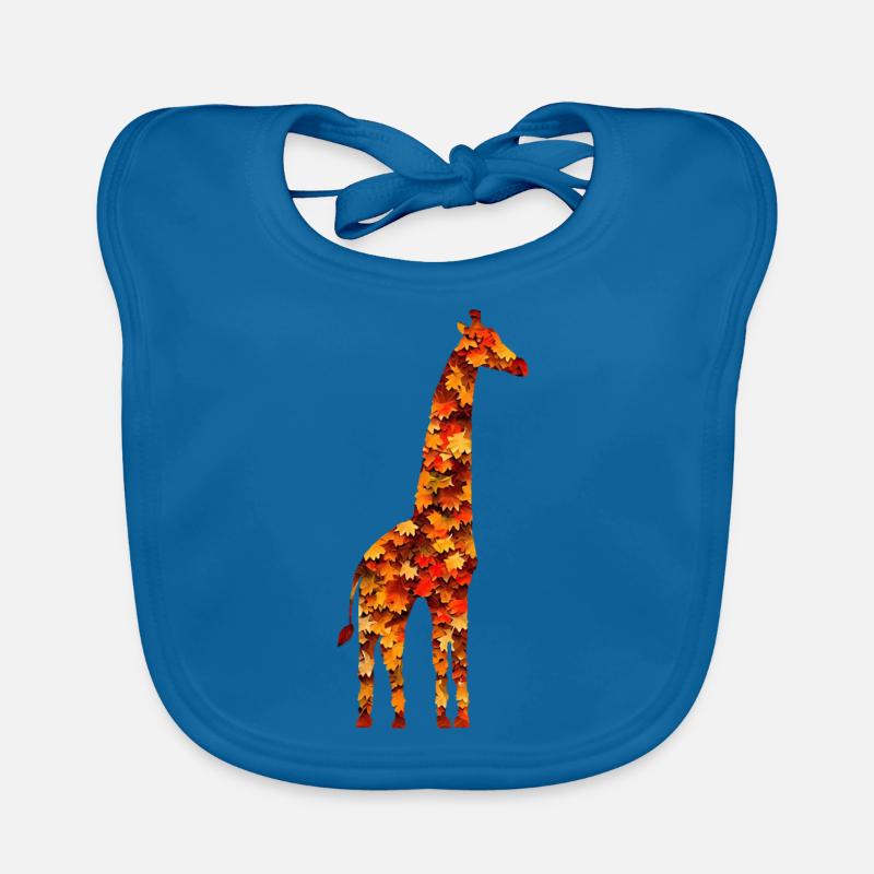 Autumn giraffe Organic Baby Bibs