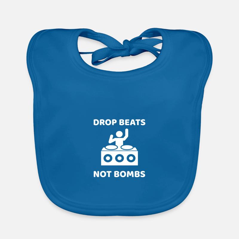 Drop Beats Not Bombs | Say Peace Gift DJ Organic Baby Bibs