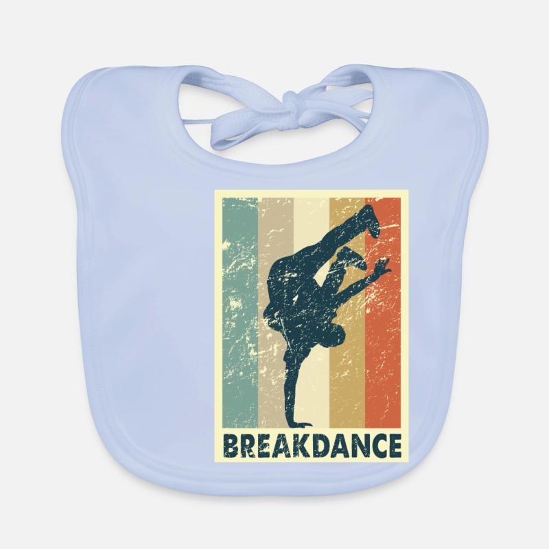 break dancing Organic Baby Bibs
