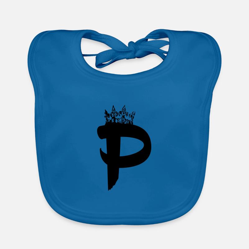 buchstabe P Krone Baby Bio-Lätzchen