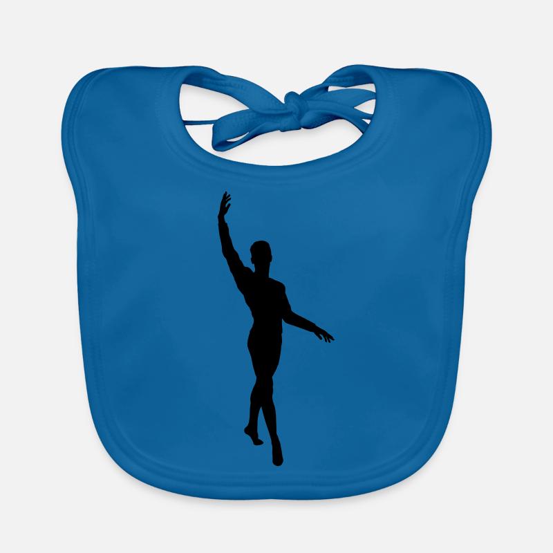 Vector Ballet dancer Silhouette Organic Baby Bibs