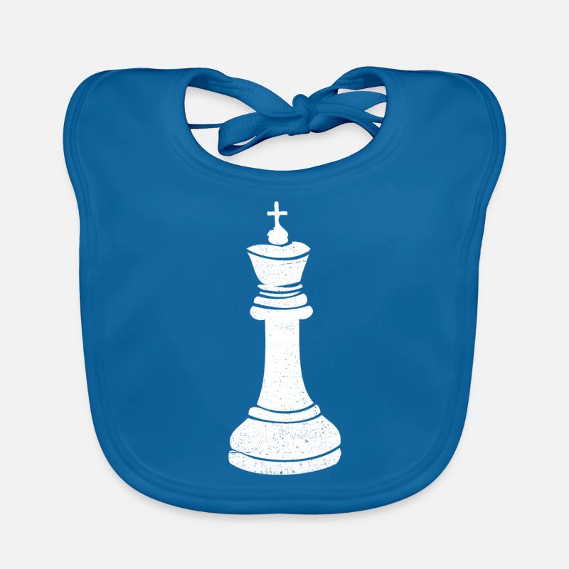 King Chess Piece Gift Organic Baby Bibs