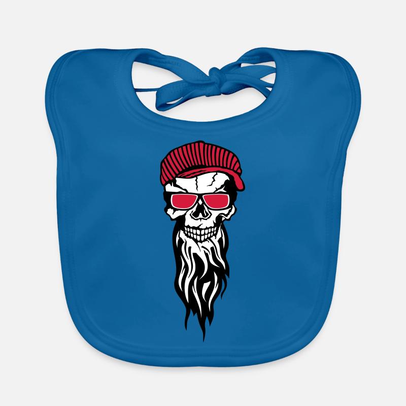 Totenkopf-Totenkopf-Kranichkappe 1511 Baby Bio-Lätzchen